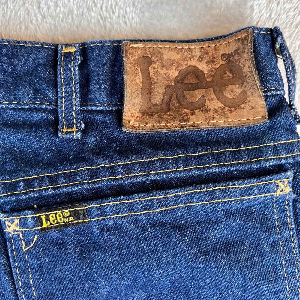 Vintage Lee Riders Jeans Mens 42x30 fits 38x28 Dark Wash Straight Denim - Picture 7 of 11